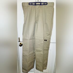 Dickies Loose Fit Double Knee Work Pants, 38x34, khaki, new